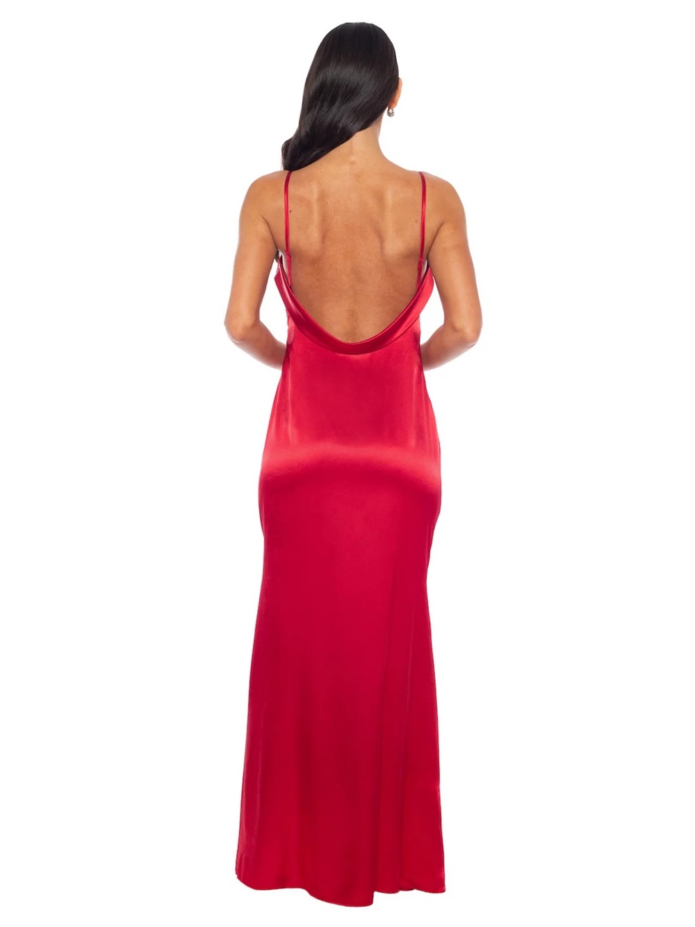 Juniors' size 3-4 red dress Jump Apparel Cowl Neck Satin Gown prom formal NWT